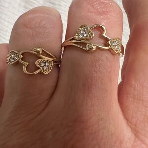 Costume gold heart rings